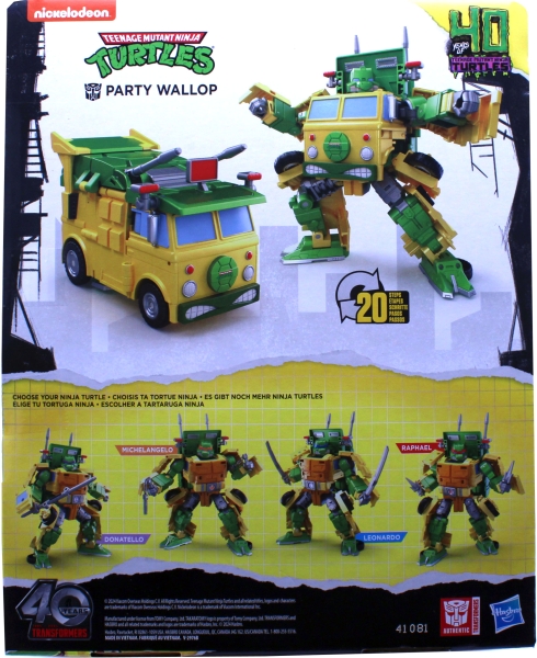 The Trans Formers (Transformers x Teenage Mutant Ninja Turtles) Actionfigur "Party Wallop" 18 cm